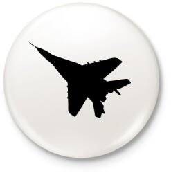 printfashion Vadász repülő - Kitűző, hűtőmágnes - Fehér (17191578)