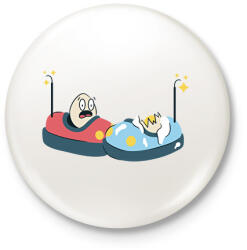 printfashion Dodzsemező tojások - Kitűző, hűtőmágnes - Fehér (17030308)