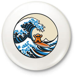 printfashion Szörfözés - Kitűző, hűtőmágnes - Fehér (17112327)