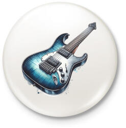printfashion gitár - Kitűző, hűtőmágnes - Fehér (16879298)