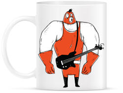 printfashion Birkozó basszusgitáros - Bögre - Fehér (17057322)