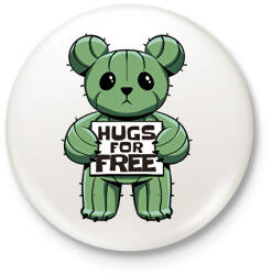 printfashion Kaktusz medve - Kitűző, hűtőmágnes - Fehér (17094739)