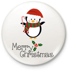 printfashion Merry Christmas - Kitűző, hűtőmágnes - Fehér (16895544)