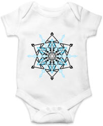 printfashion Hópehely mandala - kék - Baba Body - Fehér (17022364)