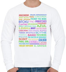 printfashion Társasjátékok - Férfi pulóver - Fehér (16916513)