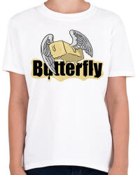 printfashion Butterfly szóvicc - Gyerek póló - Fehér (17285712)