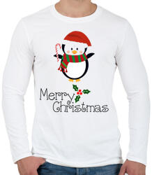 printfashion Merry Christmas - Férfi hosszú ujjú póló - Fehér (16895162)