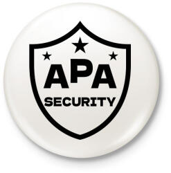 printfashion Apa security fekete - Kitűző, hűtőmágnes - Fehér (17460553)