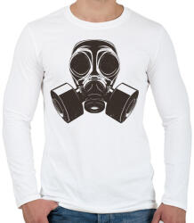 printfashion Gázmaszk - Férfi hosszú ujjú póló - Fehér (17128665)
