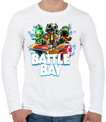 printfashion Battle Bay - Férfi hosszú ujjú póló - Fehér (17328834)