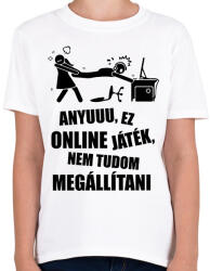 printfashion Vicces gamer minta - Gyerek póló - Fehér (17038682)