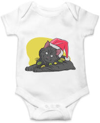 printfashion Karácsonyi macska - Baba Body - Fehér (16980018)
