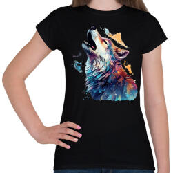 printfashion farkas - Női póló - Fekete (17353604)