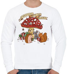 printfashion Erdei karácsony - Férfi pulóver - Fehér (16952221)