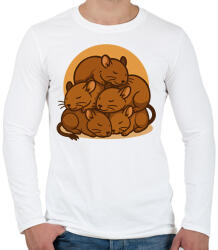 printfashion Alvó deguk - Férfi hosszú ujjú póló - Fehér (17449818)