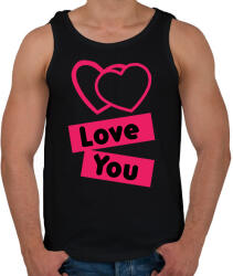 printfashion Valentin nap - Férfi atléta - Fekete (17234433)