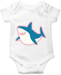printfashion Boldog cápa - Baba Body - Fehér (17109614)