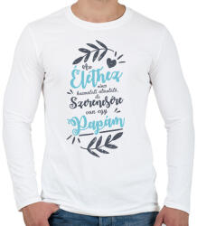 printfashion Az élethez nincs használati útmutató de van egy papám - Férfi hosszú ujjú póló - Fehér (16930445)