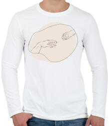 printfashion Tapancs érintés - Férfi hosszú ujjú póló - Fehér (17178179)