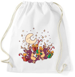 printfashion Rénszarvas - Sportzsák, Tornazsák - Fehér (16995435)