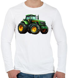 printfashion Traktor - Férfi hosszú ujjú póló - Fehér (17444868)