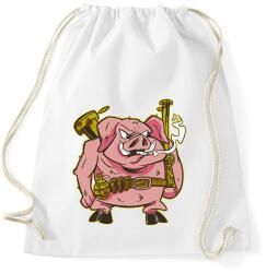 printfashion Katona malac - Sportzsák, Tornazsák - Fehér (17035259)