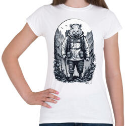 printfashion Túrázó capybara - Női póló - Fehér (17183164)