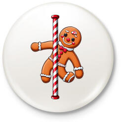 printfashion Mézeskalács - Kitűző, hűtőmágnes - Fehér (17009299)