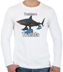 printfashion Tralalero Tralala - Férfi hosszú ujjú póló - Fehér (17452968)