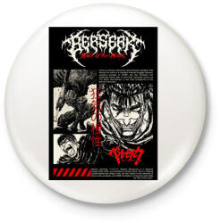 printfashion Berserk - Guts - Kitűző, hűtőmágnes - Fehér (17207328)