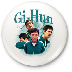 printfashion Gi-Hun - Squid Game 2 - Kitűző, hűtőmágnes - Fehér (17257346)