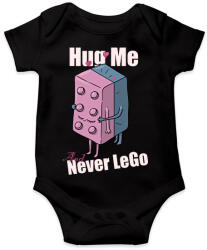 printfashion Hug me and never Lego - Baba Body - Fekete (17286491)