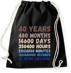 printfashion 40 Years - Sportzsák, Tornazsák - Fekete (16889279)