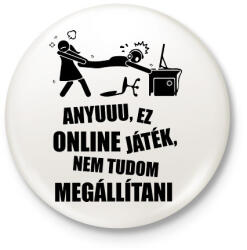 printfashion Vicces gamer minta - Kitűző, hűtőmágnes - Fehér (17039346)