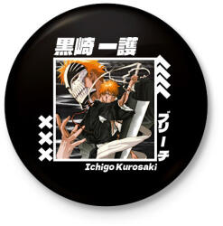 printfashion bleach ichigo - Kitűző, hűtőmágnes - Fekete (17409983)