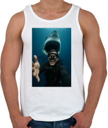 printfashion Shark - Férfi atléta - Fehér (17430002)