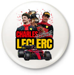 printfashion Charles Leclerc - Kitűző, hűtőmágnes - Fehér (17313550)