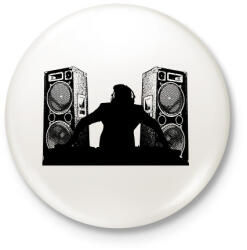 printfashion dj - Kitűző, hűtőmágnes - Fehér (17291990)