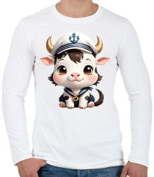 printfashion Boci - Férfi hosszú ujjú póló - Fehér (17295186)