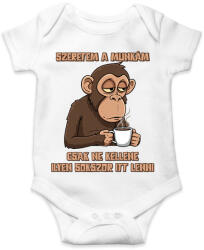 printfashion Szeretem a munkám csak ne kellene ilyen sokszor itt lenni - Baba Body - Fehér (17475540)