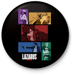 printfashion Lazarus anime - Kitűző, hűtőmágnes - Fekete (17401985)