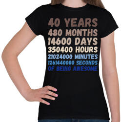 printfashion 40 Years - Női póló - Fekete (16889212)