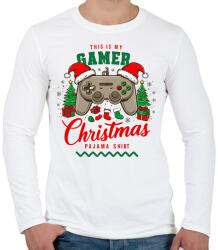 printfashion Gamer pajama (2) - Férfi hosszú ujjú póló - Fehér (17186700)