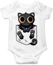printfashion Macska zsebminta - Baba Body - Fehér (17070014)