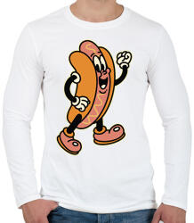 printfashion Hot dog - Férfi hosszú ujjú póló - Fehér (17143966)