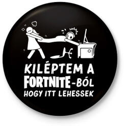 printfashion Fortnite - Kitűző, hűtőmágnes - Fekete (17046060)
