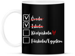 printfashion Ballagás Iskola fehér - Bögre - Fekete (17366516)
