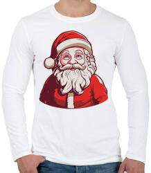 printfashion Télapó - Férfi hosszú ujjú póló - Fehér (16974714)