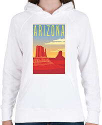 printfashion Arizona Vintage - Női kapucnis pulóver - Fehér (17353186)