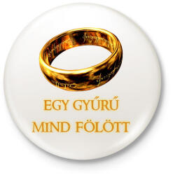 printfashion egy gyűrű mind fölött - Kitűző, hűtőmágnes - Fehér (17212366)